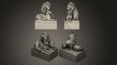 3D модель Группа львов . Лев и львица (STL)